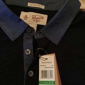 NWT penguin polo large